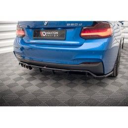 Maxton Central Rear Splitter (with vertical bars) BMW 2 M-Pack F22 Gloss Black, Nouveaux produits maxton-design