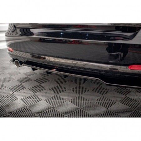 Maxton Central Rear Splitter (with vertical bars) BMW 3 GT F34 Gloss Black, Nouveaux produits maxton-design
