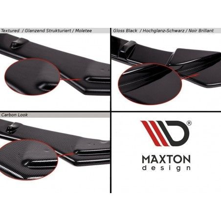 Maxton Central Rear Splitter (with vertical bars) BMW 3 GT F34 Gloss Black, Nouveaux produits maxton-design