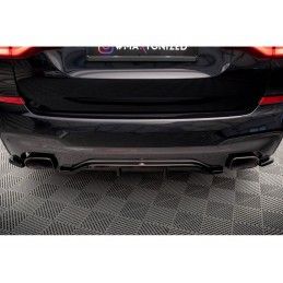 Maxton Central Rear Splitter (with vertical bars) BMW X3 M40i / M40d G01 Gloss Black, Nouveaux produits maxton-design
