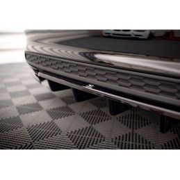 Maxton Central Rear Splitter (with vertical bars) Audi A3 S-Line Sedan 8Y Gloss Black, Nouveaux produits maxton-design