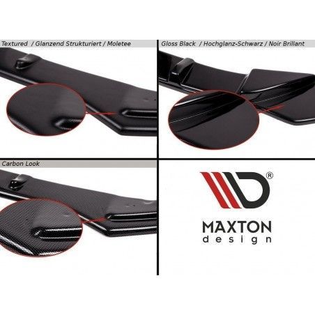 Maxton Central Rear Splitter (with vertical bars) Audi A3 S-Line Sedan 8Y Gloss Black, Nouveaux produits maxton-design