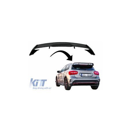 Roof Boot Lid Spoiler suitable for Mercedes GLA X156 (2014-2019) GLA45 Design Piano Black, CATALOGUE TUNING