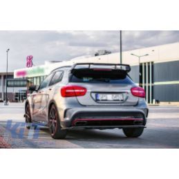 Roof Boot Lid Spoiler suitable for Mercedes GLA X156 (2014-2019) GLA45 Design Piano Black, BOUTIQUE TUNING