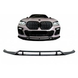 Front Bumper Spoiler Lip suitable for BMW X6 G06 X6M (2019-up) Piano Black, Nouveaux produits kitt