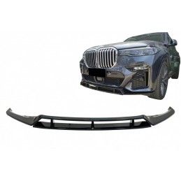 Front Bumper Spoiler Lip suitable for BMW X7 G07 LCI M Sport (2020-Up) Piano Black, Nouveaux produits kitt