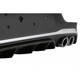 Rear Diffuser with Exhaust Silver Muffler Tips suitable for Mercedes GLC Coupe Facelift C253 (2020-) GLC43 Design, Nouveaux prod