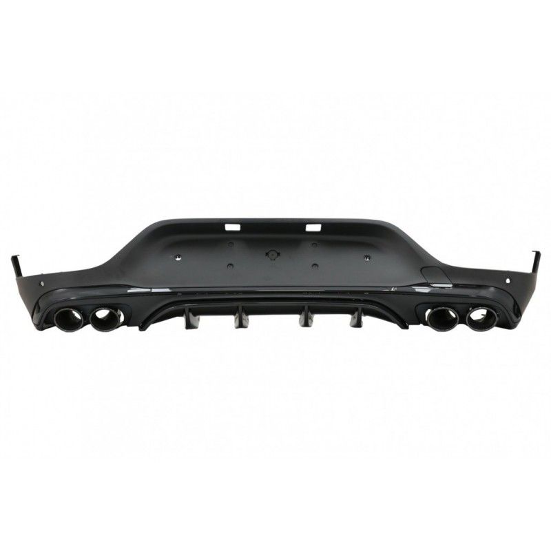 Rear Diffuser with Exhaust Black Muffler Tips suitable for Mercedes GLC Coupe Facelift C253 (2020-up) GLC43 Design Night Package