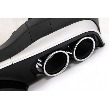Rear Diffuser with Silver Exhaust Muffler Tips suitable for Mercedes GLC SUV X253 Facelift (2020-) GLC43 Design, Nouveaux produi