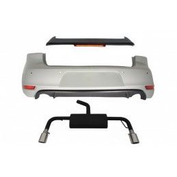 Rear Bumper Roof Spoiler with LED Brake Light suitable for VW Golf 6 VI (2008-2012) and Exhaust System GTI Design, Nouveaux prod