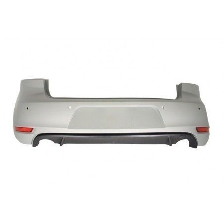Rear Bumper suitable for VW Golf 6 VI (2008-2012) with Exhaust System and Taillights FULL LED Turning Light Static GTI Design, N