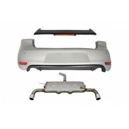 Rear Bumper Roof Spoiler with LED Brake Light suitable for VW Golf 6 VI (2008-2012) and Exhaust System GTI Design, Nouveaux prod