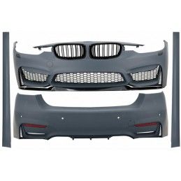 Body Kit with Central Grilles Kidney Double Stripe suitable for BMW 3 Series F30 (2011-2019) M3 CS Look Without Fog Lights, Nouv