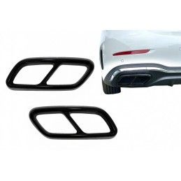 Muffler Tips Frames suitable for Mercedes C-Class W206 S206 Sport Line (2021-Up) Piano Black, Nouveaux produits kitt