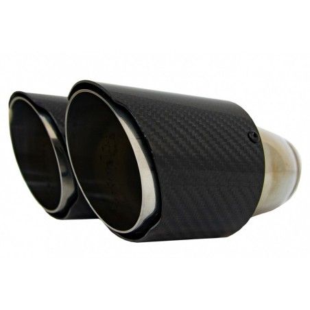 Carbon Fiber Exhaust Muffler Tips Polished Look Inlet 6.3cm, Nouveaux produits kitt