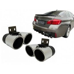 Exhaust Muffler Tips suitable for BMW 5 Series F10 F11 (2011-2017) M5 LCI Design Chrome, Nouveaux produits kitt