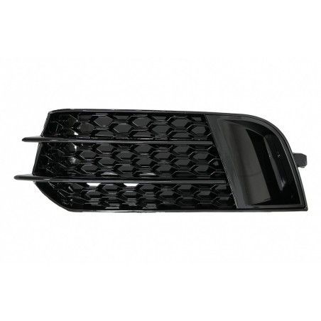 Side Grilles Fog Lamp Covers suitable for Audi A1 8X (2010-2015) RS1 Design Piano Black, Nouveaux produits kitt