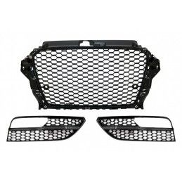Badgeless Front Grille with Fog Lamp Covers Side Grilles suitable for Audi A3 8V (2012-2016) RS3 Design, Nouveaux produits kitt