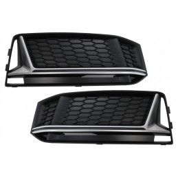 Bumper Lower Grille Side Grilles suitable for Audi A4 B9 Sedan Avant S-Line (2016-2018) RS4 Design Silver Edition, Nouveaux prod