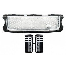 Central Grille and Side Vents Assembly suitable for Land Range Rover Vogue L322 III (2010-2012) Autobiography Look Black Edition