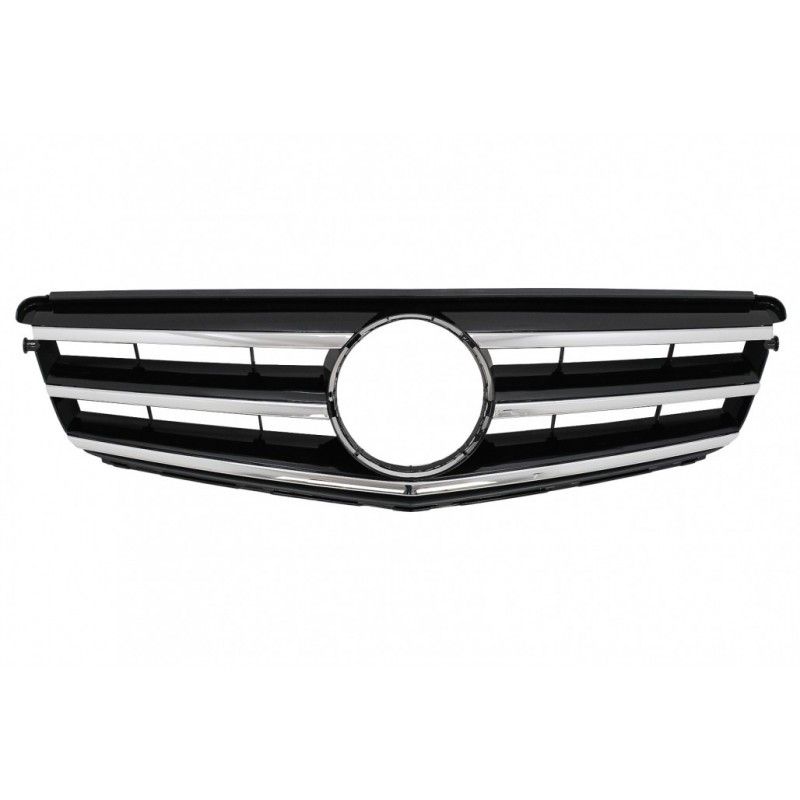 Front Grille suitable for Mercedes C-Class W204 S204 Limousine Station Wagon (2007-2014) Piano Black, Nouveaux produits kitt
