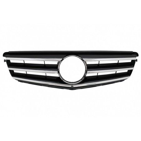 Front Grille suitable for Mercedes C-Class W204 S204 Limousine Station Wagon (2007-2014) Piano Black, Nouveaux produits kitt