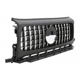 Front Grille with Headlights Covers suitable for Mercedes G-Class W464 W463A G63 AMG (06.2018-Up) GT-R Panamericana Design, Nouv