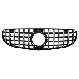Front Central Grille suitable for Mercedes GLC X253 C253 Facelift (2020-up) Standard&OFF-ROAD GTR Panamericana Design Chrome, No