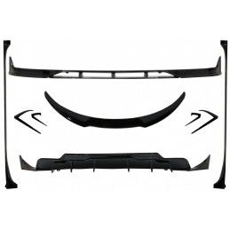 Body Kit Extension suitable for Tesla Model 3 (2017-up) Front Bumper Lip Air Diffuser and Side Skirts Piano Black, Nouveaux prod