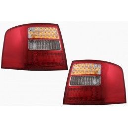 LED Taillights suitable for Audi A6 4B C5 Avant (05.1997-05.2004) Clear Glass Red and White, Nouveaux produits kitt