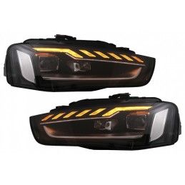 Full LED Headlights suitable for Audi A4 B8.5 Facelift (2012-2015) Dynamic Sequential Turning Light Black A4 B9.5 Design, Nouvea