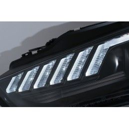 LED DRL Xenon Headlights suitable for AUDI A4 B8.5 Facelift (2012-2015) Dynamic Sequential Turning Light Black, Nouveaux produit