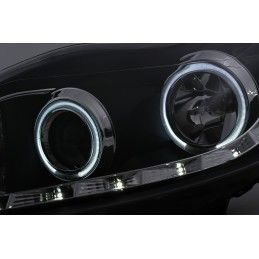 CCFL LED DRL Angel Eyes Headlights suitable for Ford Focus II Facelift (2008-2010) Black, Nouveaux produits kitt