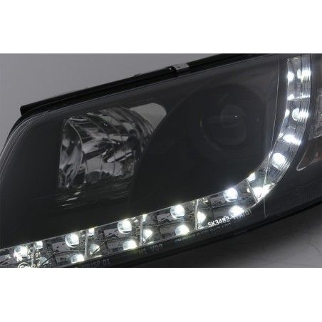 LED DRL Headlights suitable for VW Passat 3BG (09.2000-03.2005) Black, Nouveaux produits kitt