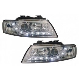 LED DRL Headlights suitable for Audi A4 B6 Cabrio (2000-2006) Chrome, Nouveaux produits kitt
