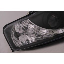 LED DRL Headlights suitable for Audi A4 Cabriolet B6 8H7 8HE (2002-2006) Black, Nouveaux produits kitt