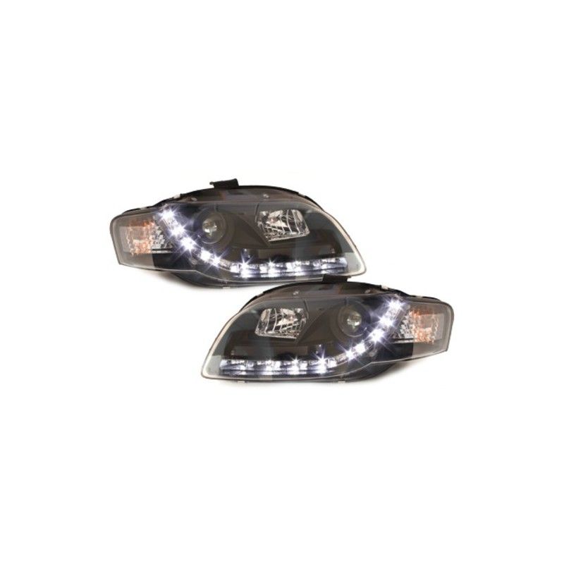 D-LITE Headlights suitable for AUDI A4 B7 daytime running light black, Nouveaux produits kitt