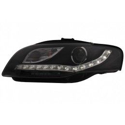 LED Headlights suitable for Audi A4 B7 (11.2004-03.2008) Black, Nouveaux produits kitt
