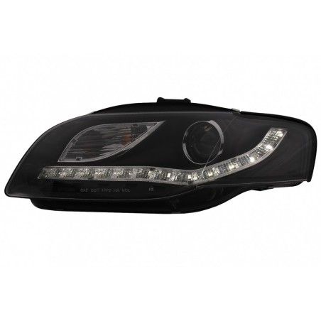 LED Headlights suitable for Audi A4 B7 (11.2004-03.2008) Black, Nouveaux produits kitt