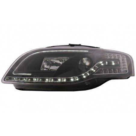 C LED Tube Light Headlights suitable for Audi A4 B7 (11.2004-03.2008) Black, Nouveaux produits kitt