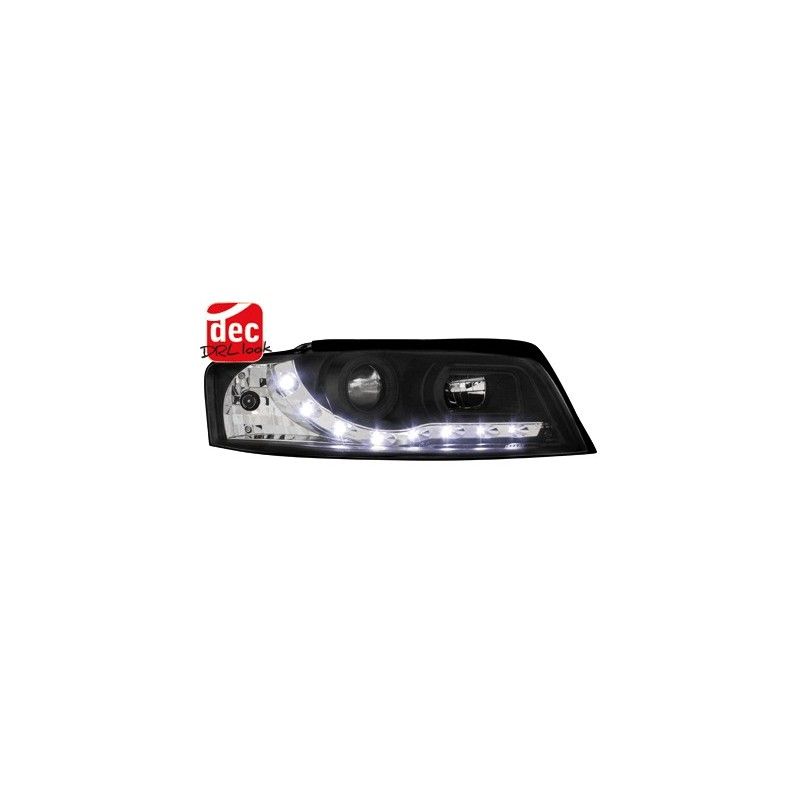 DAYLIGHT Headlights suitable for Audi A4 B6 8E (2001-2004) DRL Black, Nouveaux produits kitt
