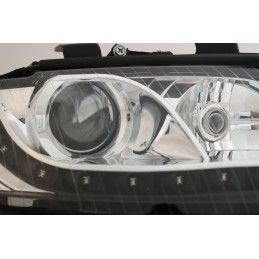Headlights suitable for AUDI A4 B6 8E (2001-2004) LED DRL Look Black (RHD), Nouveaux produits kitt