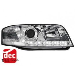 DAYLINE DRL LED Headlights suitable for Audi A6 4B (05.1997-05.2001) Chrome, Nouveaux produits kitt