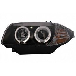 Angel Eyes Headlights suitable for BMW 1 Series E81 E82 E87 E88 (2004-2011) Black, Nouveaux produits kitt
