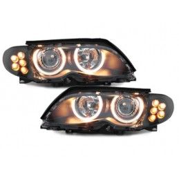 headlights suitable for BMW E46 4d 01-03 _ 2 halo rims, Nouveaux produits kitt