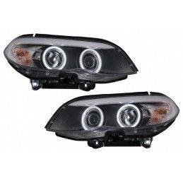 Xenon Headlights CCFL Angel Eyes suitable for BMW X5 E53 (11.2003-2006) Black, Nouveaux produits kitt