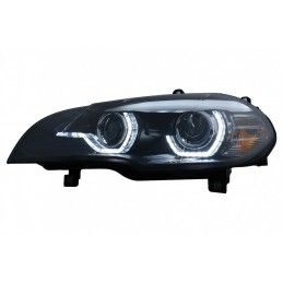 Xenon Headlights Angel Eyes 3D LED DRL suitable for BMW X5 E70 (2007-2010) Black AFS, Nouveaux produits kitt