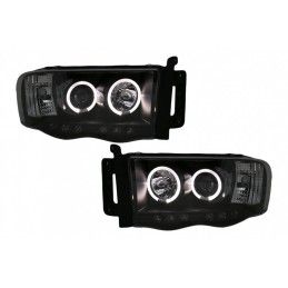 Angel Eyes Headlights suitable for Dodge RAM III (2002-2006) Black, Nouveaux produits kitt