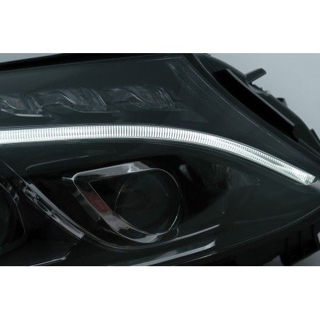 Full LED DRL Headlights suitable for Mercedes C-Class W205 S205 A205 C205 (2014-2018) Black, Nouveaux produits kitt