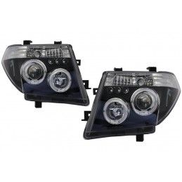 Headlights Angel Eyes suitable for Nissan Navara D40 (2004-2009) Nissan Pathfinder R51 (2005-2008) Black, Nouveaux produits kitt
